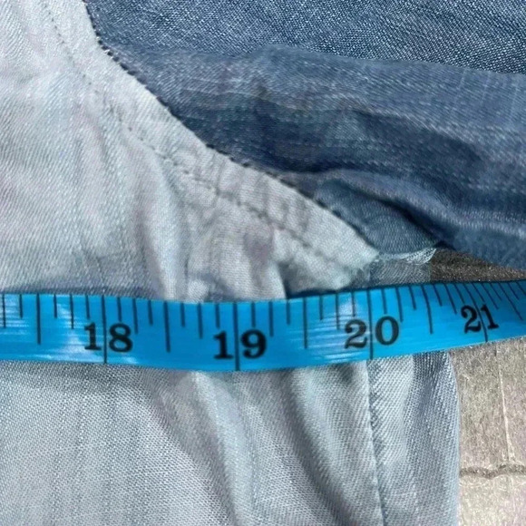 [LP]Gap Lycell  Blue Button LS Shirt - Picture 6 of 8